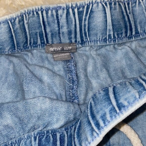 AERIE DRAWSTRING DENIM SHORTS - Picture 3 of 4